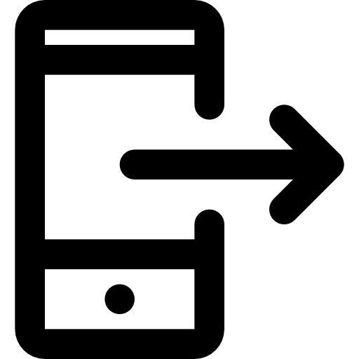 Смартфон Basic Black Outline иконка