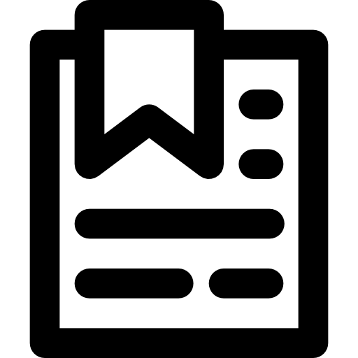Bookmark Basic Black Outline icon