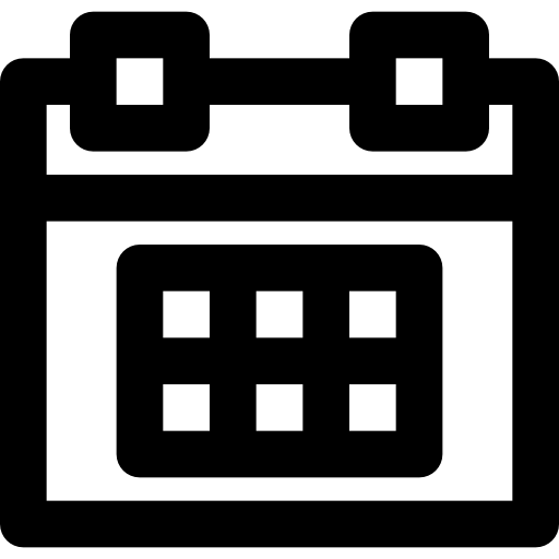 カレンダー Basic Black Outline icon