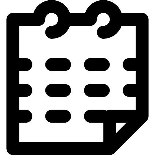 달력 Basic Black Outline icon