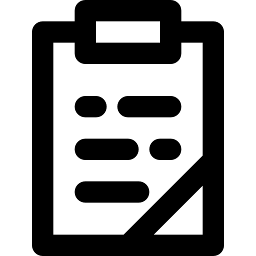 Clipboard Basic Black Outline icon