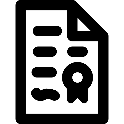 졸업 증서 Basic Black Outline icon