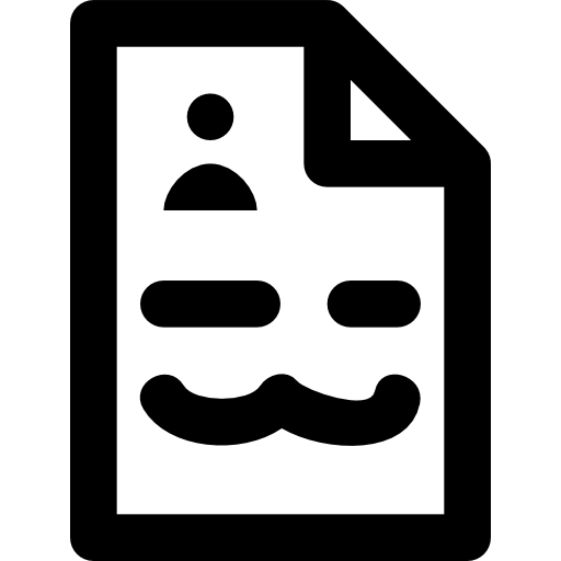 currículum Basic Black Outline icono