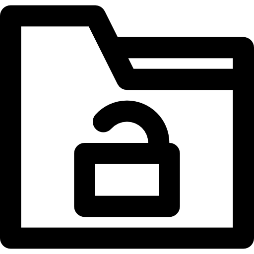 carpeta Basic Black Outline icono