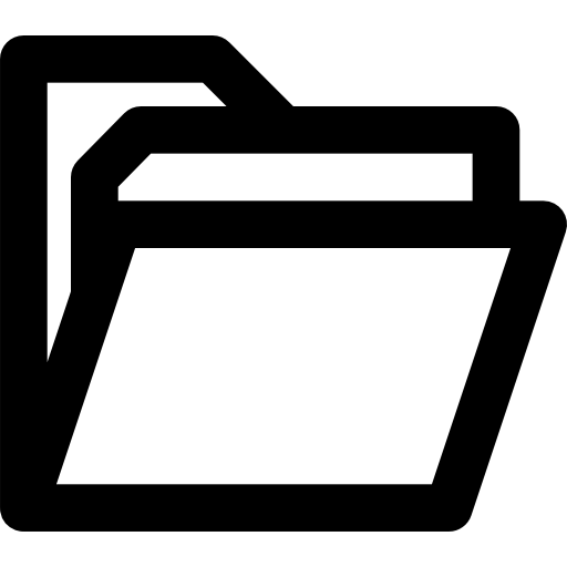 cartella Basic Black Outline icona