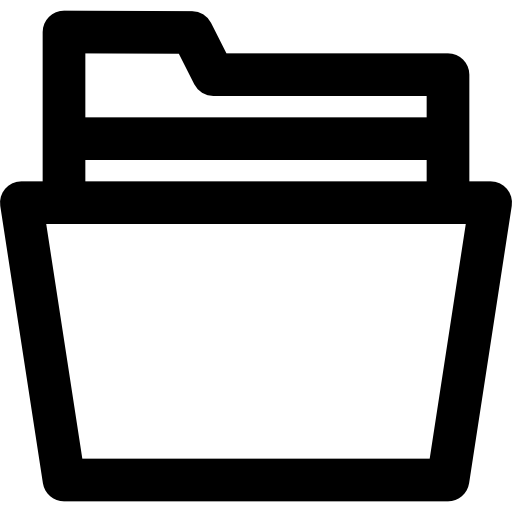 cartella Basic Black Outline icona