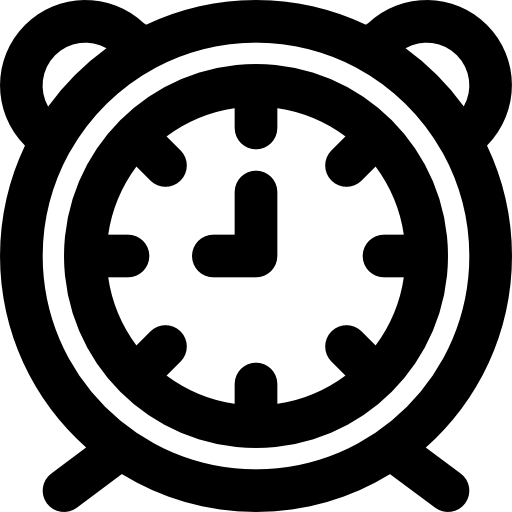 despertador Basic Black Outline icono