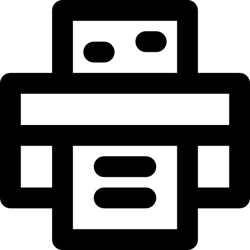 stampante Basic Black Outline icona