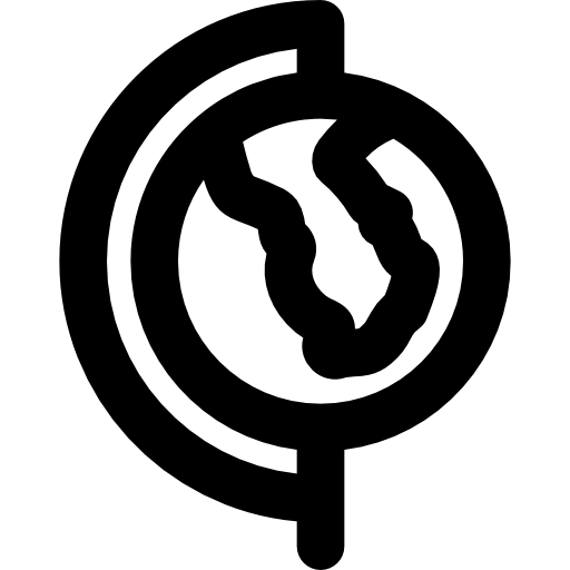 Earth globe Basic Black Outline icon