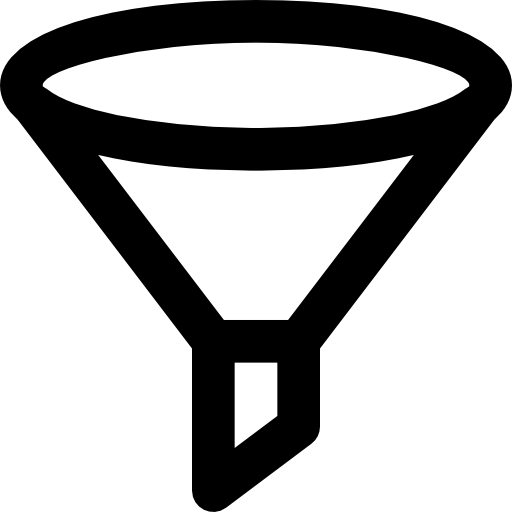 Funnel Basic Black Outline icon