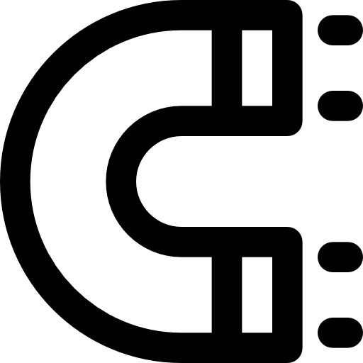 magnet Basic Black Outline icon