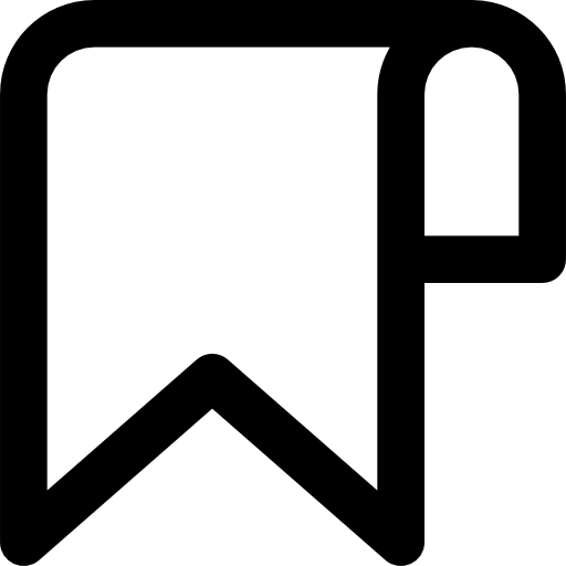 segnalibro Basic Black Outline icona