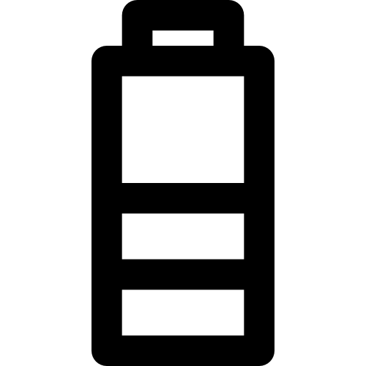 pół baterii Basic Black Outline ikona