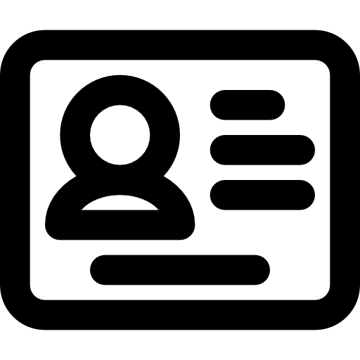 신분증 Basic Black Outline icon