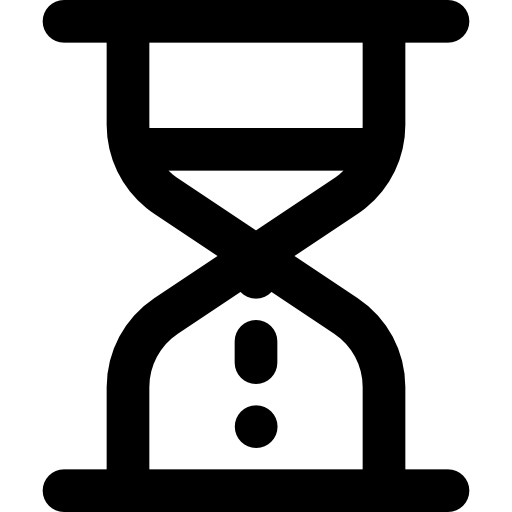 모래 시계 Basic Black Outline icon