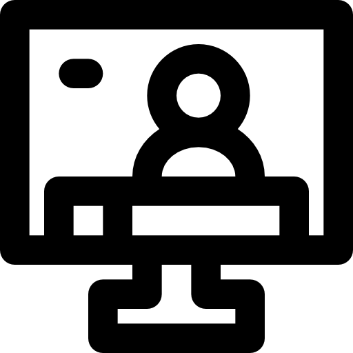 monitor Basic Black Outline icono