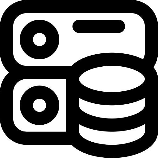 datenbank Basic Black Outline icon