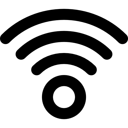 wifi Basic Black Outline icona