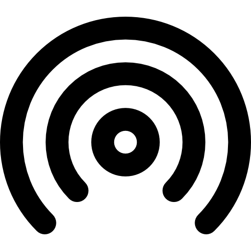 wifi Basic Black Outline icona