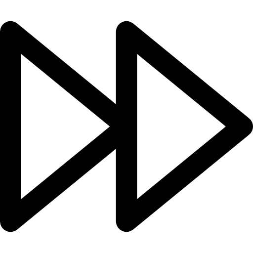 빨리 감기 Basic Black Outline icon