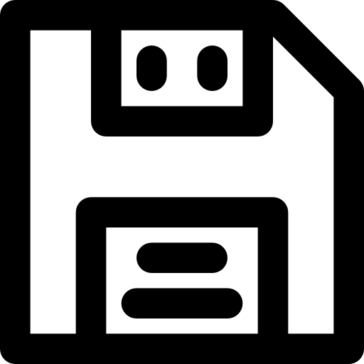 disquete Basic Black Outline icono