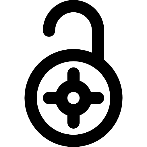 kłódka Basic Black Outline ikona