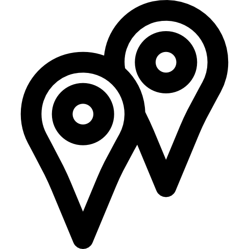 segnaposto Basic Black Outline icona