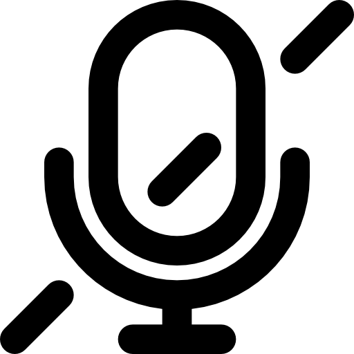 micrófono Basic Black Outline icono