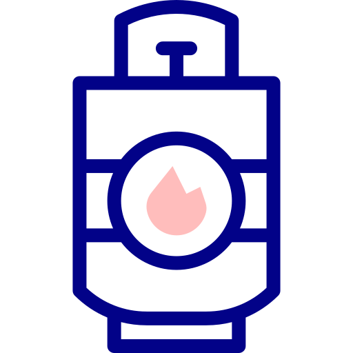 Gas cylinder Detailed Mixed Lineal color icon