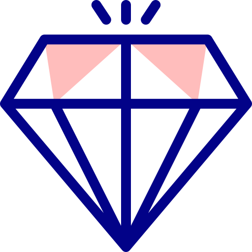 Diamond Detailed Mixed Lineal color icon