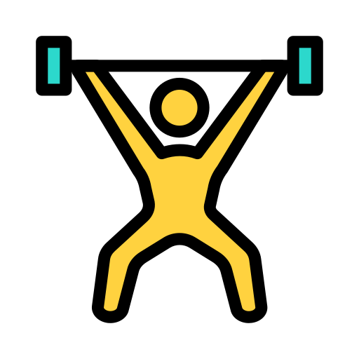 Weightlifting Vector Stall Lineal Color icon