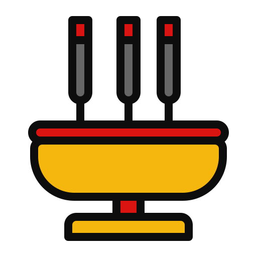 quemador de incienso Generic Outline Color icono