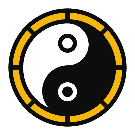 símbolo de yin yang Generic Outline Color icono
