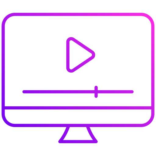 Video tutorials Generic Gradient icon