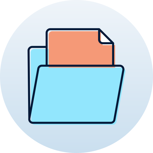 File and folder Generic Circular icon