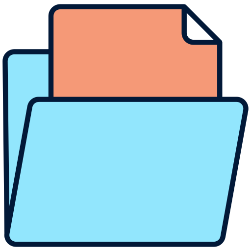 File and folder Generic Outline Color icon