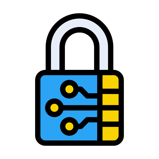 Padlock Vector Stall Lineal Color icon