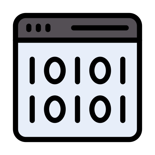 código binario Vector Stall Lineal Color icono