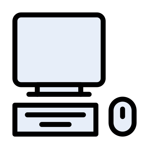 Computer Vector Stall Lineal Color icon