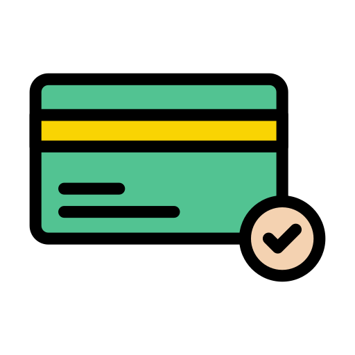 Credit card Vector Stall Lineal Color icon