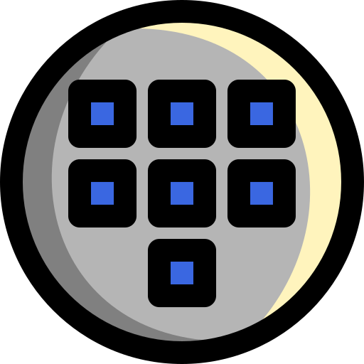 Dial pad Generic Outline Color icon
