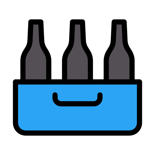 cubo de vino Vector Stall Lineal Color icono
