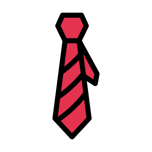 corbata Vector Stall Lineal Color icono