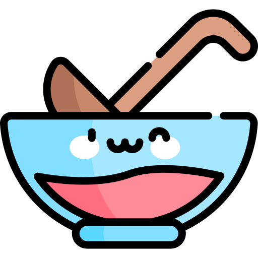 Punch bowl Kawaii Lineal color icon