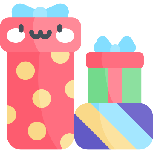 Giftbox Kawaii Flat icon