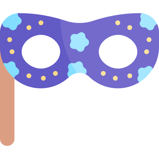 maschera per gli occhi Kawaii Flat icona