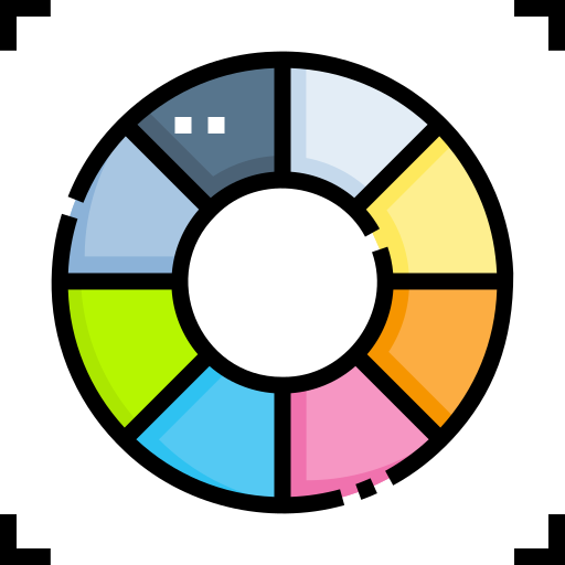 Цветовое колесо Detailed Straight Lineal color иконка