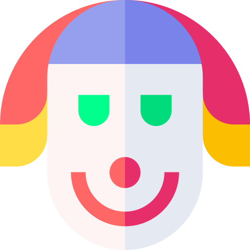 Clown Basic Straight Flat icon