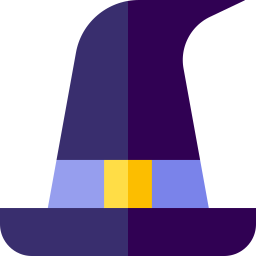 sombrero de bruja Basic Straight Flat icono