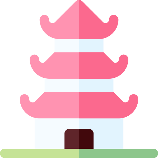 pagoda Basic Rounded Flat ikona